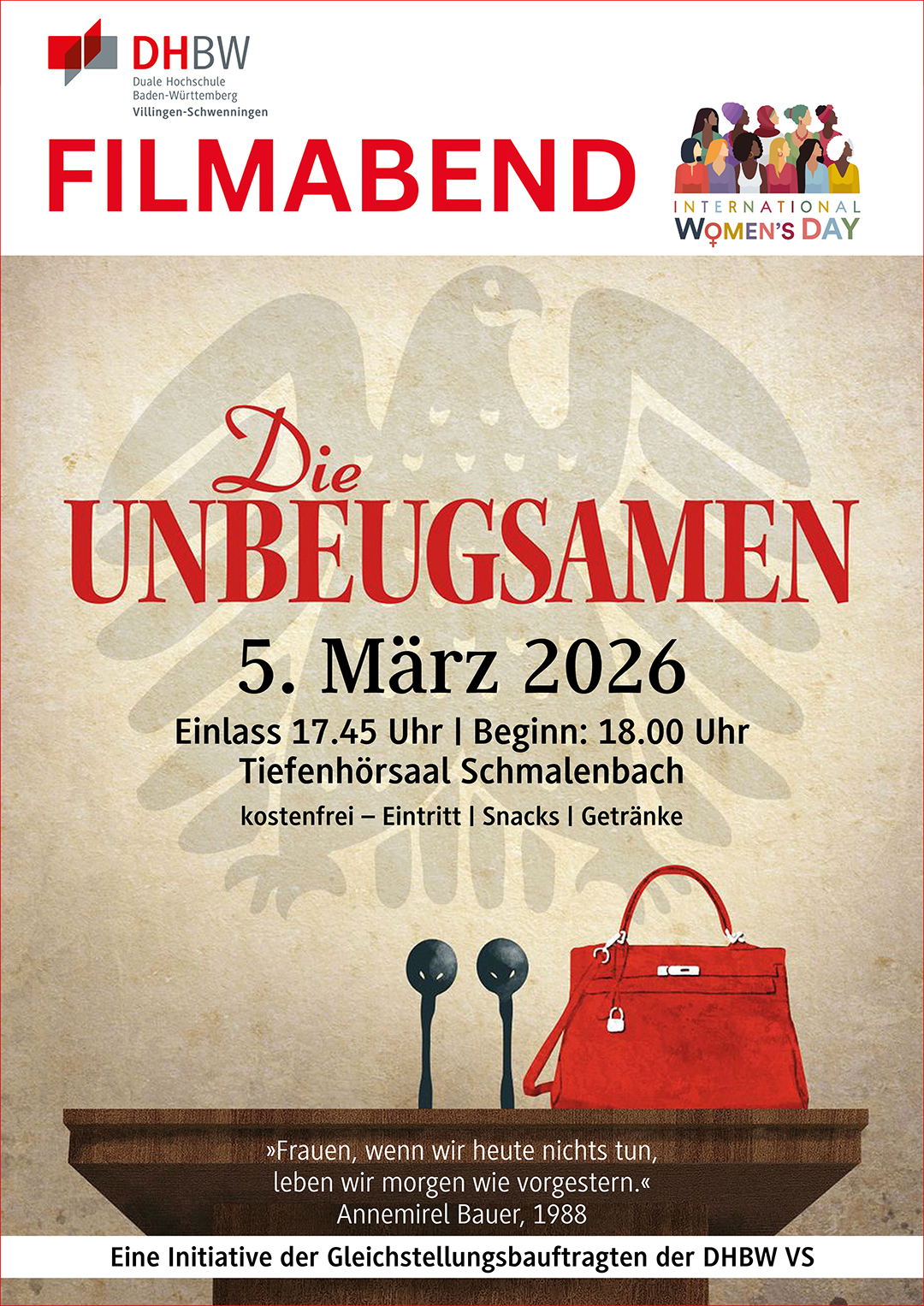Plakatbild für den Film Die Unbeugsamen am 05.03.
