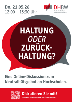 Haltung oder Zurückhaltung? - Diskussion zum Neutralitätsgebot, Plakat-Klein